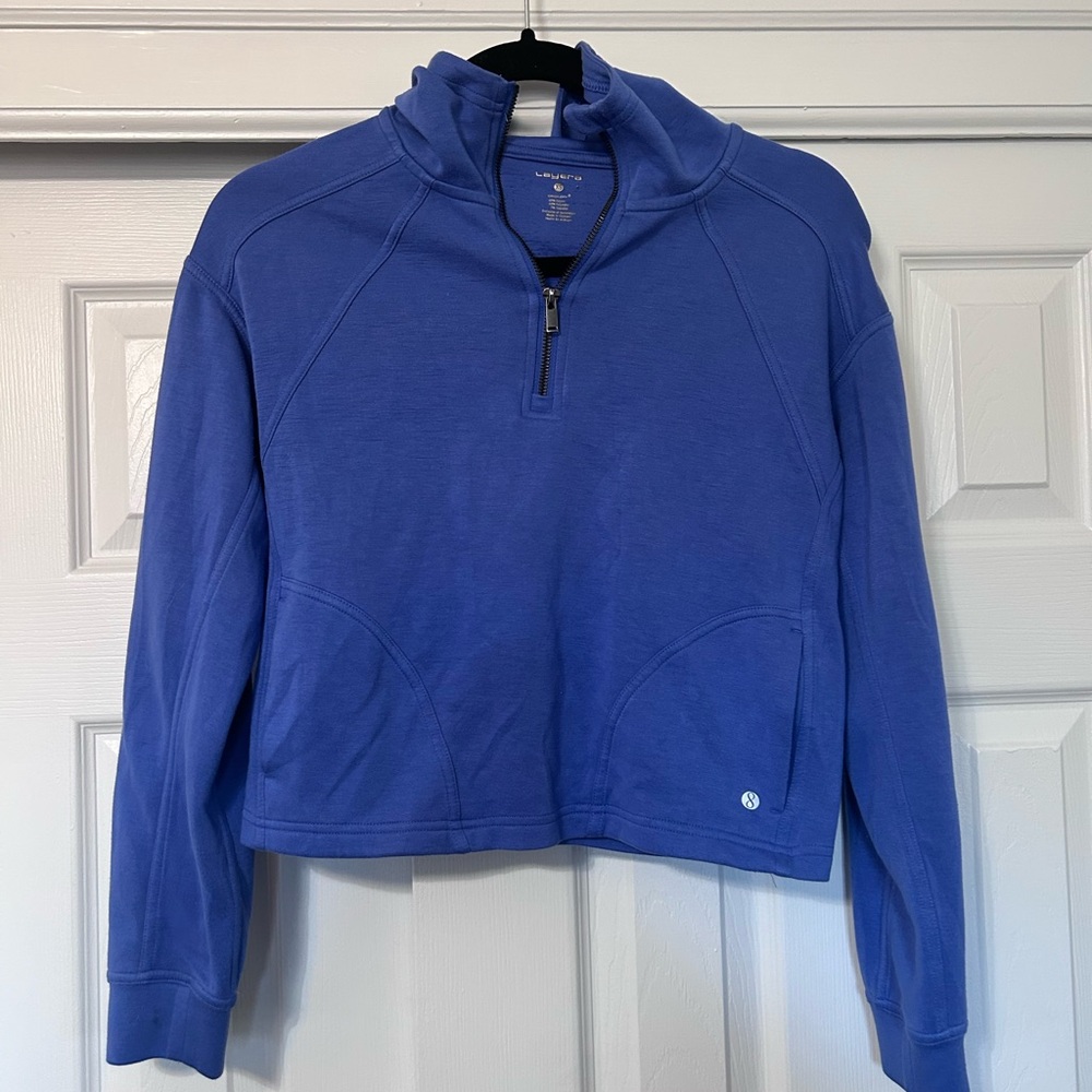 Women's Blue Quarter-Zip Sweatshirt